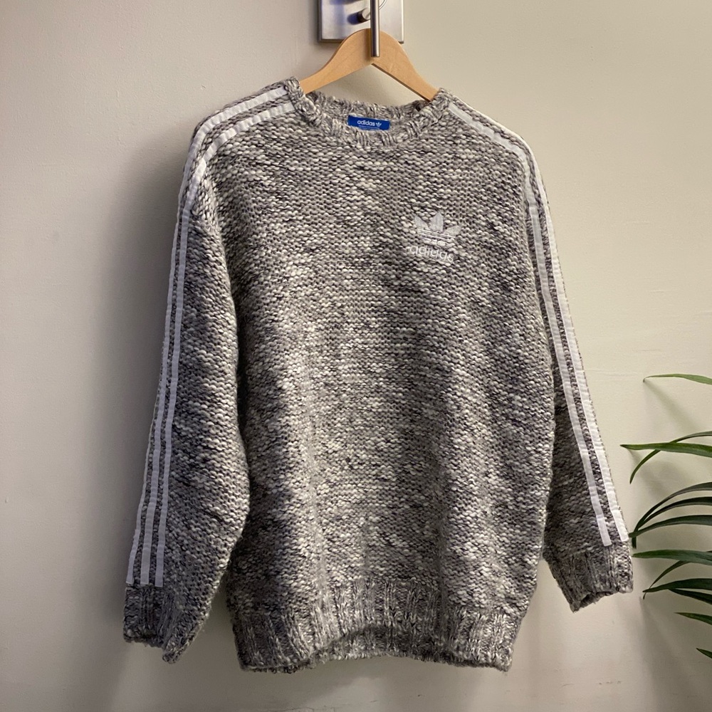 Adidas Originals Three Stripe Chunky Knit Sweater